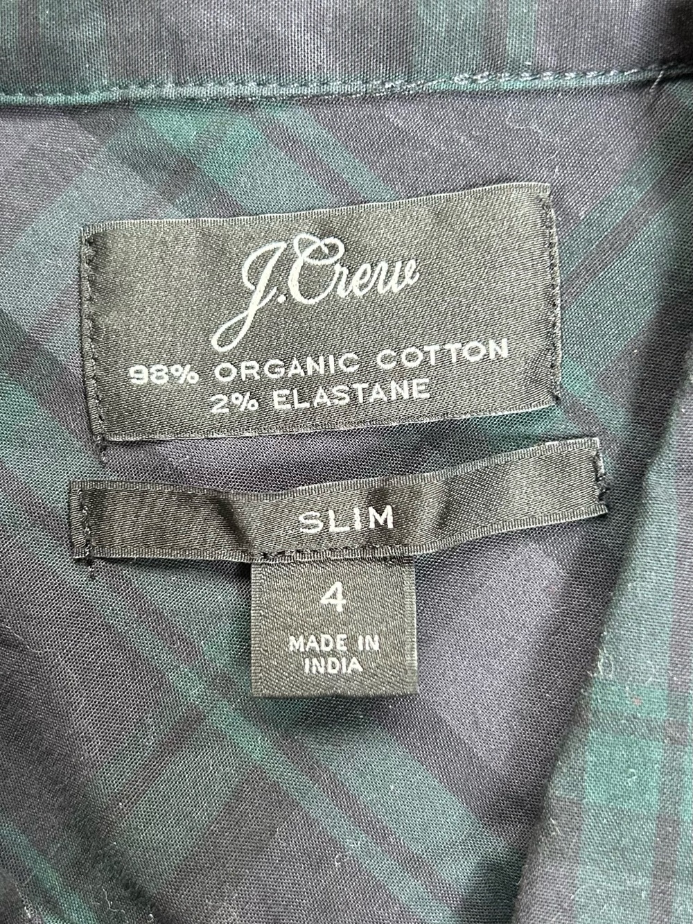 J.Crew Slim Fit Plaid Shirt Size 4
Organic‎ Cotton Button Down Stretch - Picture 8 of 11